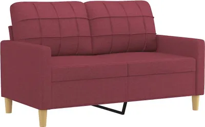 Produktbild von vidaXL 2-Sitzer-Sofa Weinrot 120 cm Stoff