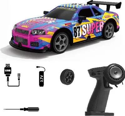 Produktbild von Wiky RC Drift Auto 20 cm 2,4 GHz mit Licht und 8 Rädern