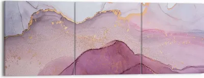Produktbild von Bild auf Leinwand - Leinwandbild - 3 Teile - Marmor Pink Violett - 150x50cm - Wand Bild - Wanddeko - Wandbilder - Leinwanddruck - Bilder - Wanddekoration - Leinwand bilder - Wandbild - CA150x50-4668