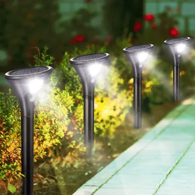 Solar-Gartenleuchten 4er-Set, IP65, 2 Modi, mit Bewegungsmelder