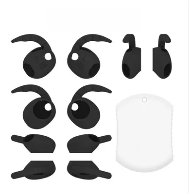 Productafbeelding van INF Siliconen oordoptips met pull tab compatibel met Samsung Galaxy Buds 4 (2026) – slijtbestendige beschermhoezen zwart
