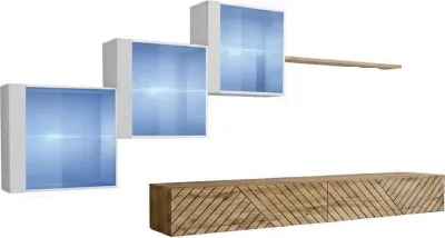 Zdjęcie produktu dla Meblościanka RIONATA 20 - biały / dąb wotan