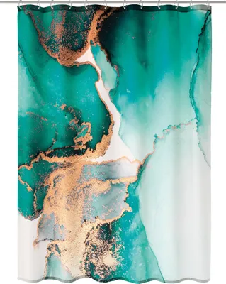 Produktbild von Kleine Wolke Duschvorhang Textil TEAL Petrol 180 x 200 cm