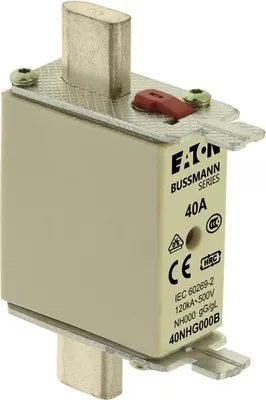 Produktbild von Eaton 40NHG000B NH-Sicherung mit mechanischer Sicherungsanzeige Sicherungsgröße = 000 40 A 500 V 3 St