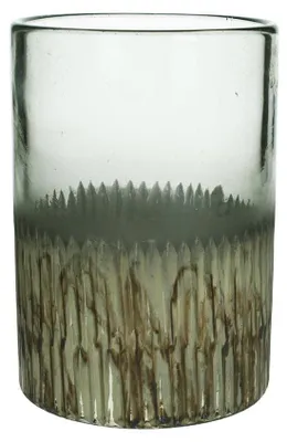 Produktbild von Engelnburg Hochwertiges Teelicht Teelichtglas Kerzenhalter Glas Grau 14x14x20cm