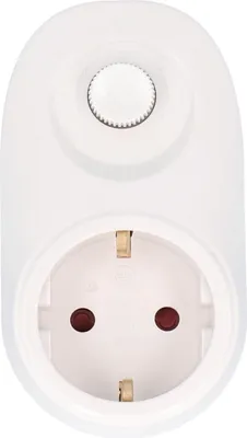 Produktbild von UNITEC 47535 Zwischenstecker mit Dimmer, Steckdosendimmer für Glühlampen und Hochvolt-Halogenlampen bis 280 Watt, weiß