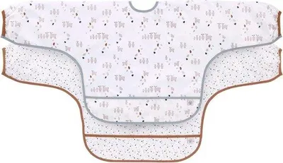Produktbild von Lange Ärmel-Babyschutz 2er Pack mit Bindebesatz