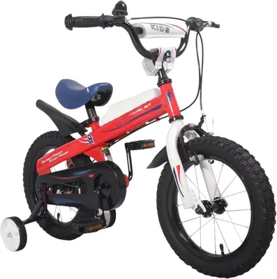 Produktbild von Kinderfahrrad – Für Kinder von 2–4 Jahren – Mit Stützrädern und Handbremse – 30 cm – Rot