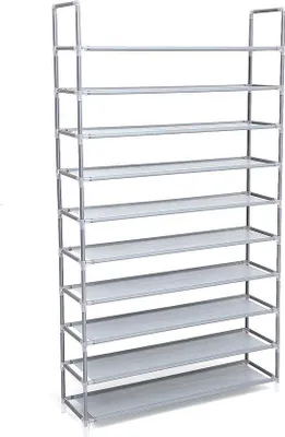 Imagen del producto de Estantería para zapatos Famanu, 10 niveles, color gris