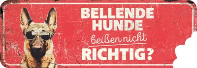 Produktbild von D&D Warnschild Deutscher Schäferhund rot