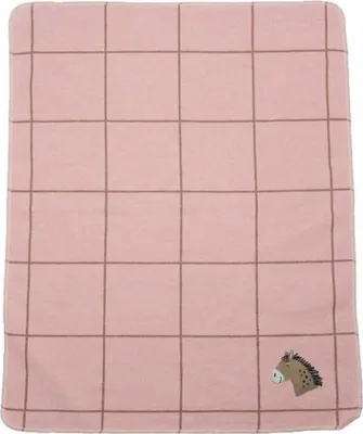 Produktbild von David Fussenegger Babydecke Juwel mit Stick 'Karo/Pferd' 70 x 90 cm Altrosa