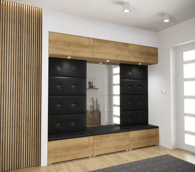 Obrázok produktu pre Furnitech GF89 predsieňový nábytok šatníková skriňa skriňa na topánky predsieňový nábytok set zrkadlo matné (LED biela, GF89-21DZ-M4)