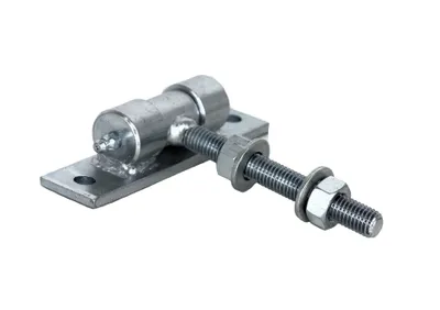 Produktbild von UHRIG Torband Einstellbar lang M12 mit Schmiernippel, Tür Torscharnier, Angel kmpl. verzinkt für Gartentür & Hoftor usw.