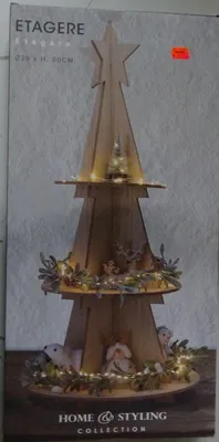 Produktbild von Weihnachtsbaum Etagere 60cm mit Stern zum Zusammenstecken, Deko, Weihnachten