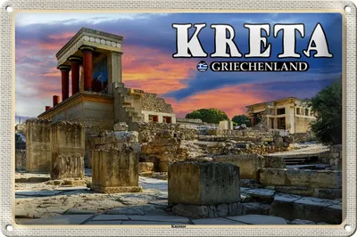 Produktbild von Blechschild Reise 30x20cm Kreta Griechenland Knossos Palasttin sign