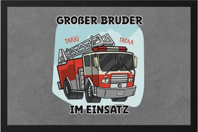 Produktbild von Großer Bruder Fußmatte Feuerwehrmann Feuerwehr Beschützer Retter Geschwister Liebe Familie Geborgenheit