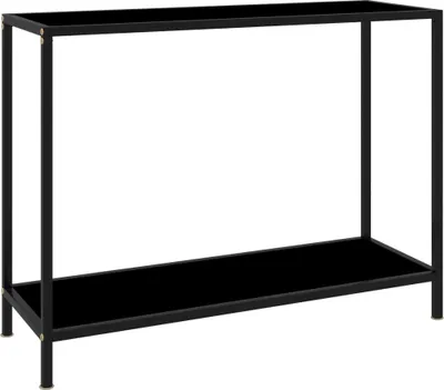 Obrázek produktu pro Konzolový stolek černý 100 x 35 x 75 cm tvrzené sklo