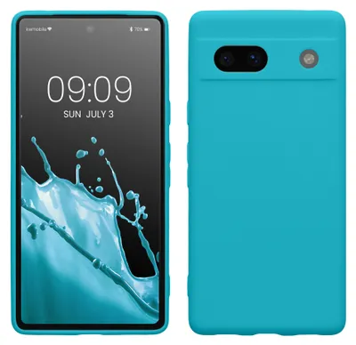 Produktbild von kwmobile Handyhülle für Google Pixel 7a Hülle - weiches Handy Silikon Case - Schutzhülle Cover - Cool Glacier