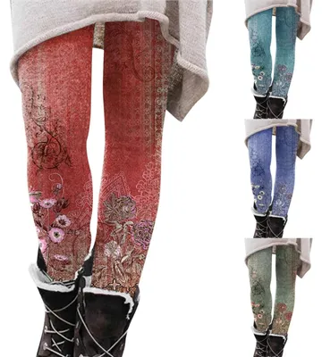 Zdjęcie produktu dla Legginsy termoaktywne damskie - ciepłe, wygodne, elastyczne, dopasowane - czerwone