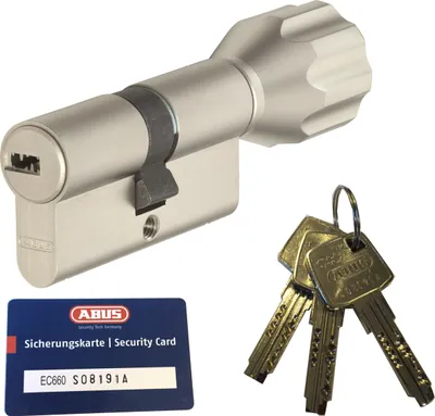 Produktbild von ABUS EC660 Knaufzylinder Länge Z28/K34mm (c=62mm) mit Sicherungskarte und 3 Schlüssel, SKG** Bohrschutz