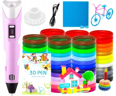Produktbild von 3D Stift PD rosa mit 310 m Nachfüllung und Silikonmatte