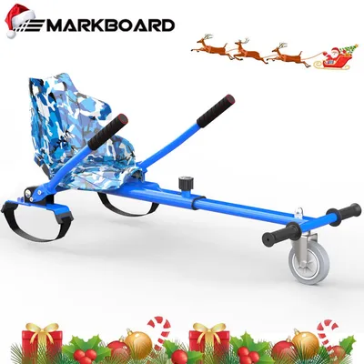 Produktbild von Markboard Hoverkart Kompatibel mit 6,5, 8.5 Zoll und 10 Zoll Scooter weiss, Go-Kart Sitzscooter Sitz für Hoverboard Sitz für Elektroscooter Selbstausgleichender Elektroroller
