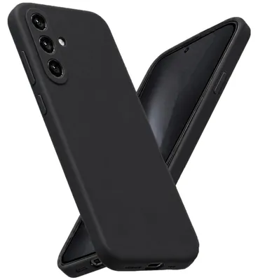 Produktbild von Silikonhülle für Samsung Galaxy S25 Ultra in Schwarz Schutzhülle mit Mikrofaser Inlay Cover Tasche