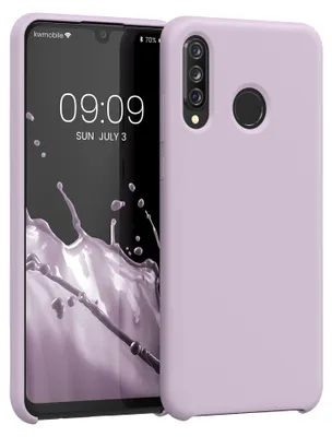 Produktbild von kwmobile Handyhülle für Huawei P30 Lite Hülle - Case Silikon - Kabelloses Laden - Schutzhülle Cover in Purple Cloud