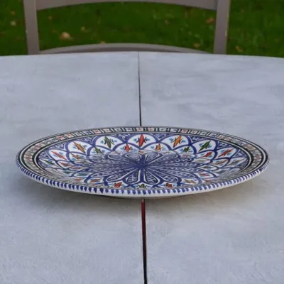 Zdjęcie produktu dla Talerz płytki Bakir bleu - D 28 cm