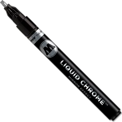 Produktbild von Molotow 703106 - Chrom - Schwarz - Chrom - LIQUID CHROME - 1 Farben - Rundspitze - Rund