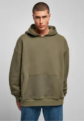 Image de Build Your Brand BY162 | Ultra Heavy Coton Box Hommes Hoody - Sweat à capuche - Couleur : Olive - Taille : XS