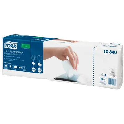 Produktbild von Papierové servítky 1-vrstv. TORK Xpressnap Snack. biele N4 (8x1125ks)