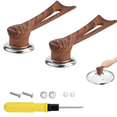 Silikon-Deckelgriff 12 cm, 2 Stück, hitzebeständig, für 20-25 cm Deckel
