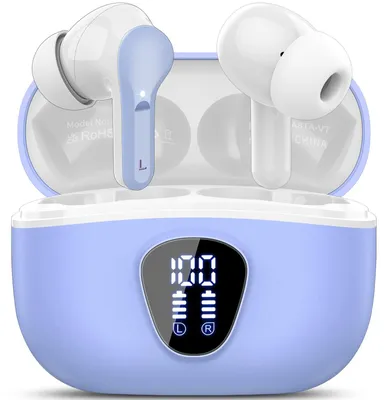 Obrázek produktu pro Bluetoothová sluchátka, bezdrátová, fialová