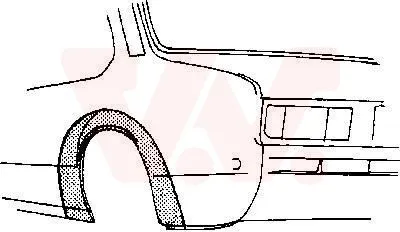 Produktbild von VAN WEZEL Seitenwand Reparaturblech für OPEL KADETT C Coupe KADETT C Kadett C CC KADETT C Caravan für VAUXHALL CHEVETTE CC