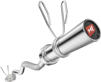 Produktbild von Hop-Sport Olympia SZ-Stange 120 cm 50 mm Hantelstange verchromt und gerändelt mit Federverschlüssen Curlstange