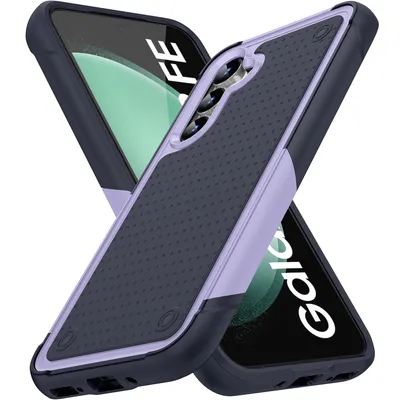 Obrázek produktu pro Pouzdro pro Samsung Galaxy S23 FE, vojenská kvalita, nárazuvzdorné hybridní 2v1 tvrdý PC a měkký TPU pouzdro Fialová modré