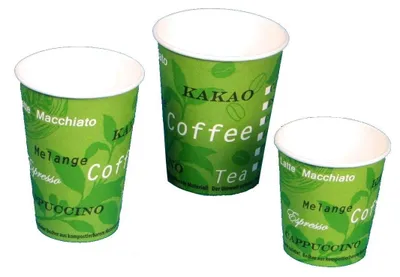 Image de Gobelet à café biodégradable, 300 ml, en PLA vert