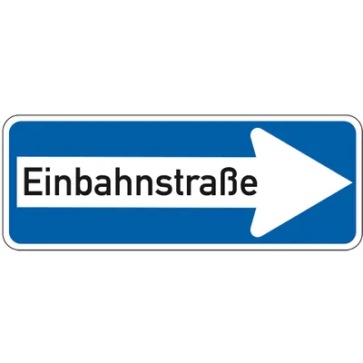 Produktbild von Schild I Verkehrszeichen Einbahnstraße, rechts, Nr.220-20, Aluminium RA0, reflektierend, 800x300mm, DIN 67520