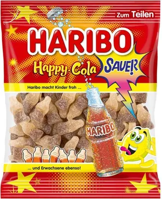 Image de HARIBO 10046327 HARIBO Happy-Cola Sauer Fruchtgummi 175,0 g