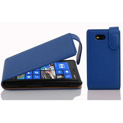 Zdjęcie produktu dla Cadorabo etui ochronne do Nokia Lumia 820 w kolorze niebieskim etui z klapką pokrowiec na telefon komórkowy imitacja skóry