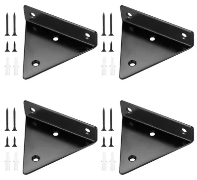 Immagine prodotto di Mensola invisibile reggimensola - Supporto a scomparsa - Metallo - Set da 4 - 100 x 80 mm