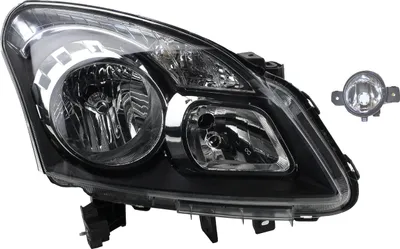Immagine prodotto di Fari compatibili per Renault Koleos, modelli dal 2008 al 2011, con lampadine H7 H7 (anteriore destro) + fendinebbia. Codici: 26025JY40A, 8200002470, 2615089925, 26150AU325, B4A508990A, 2615000. Marca: Johns