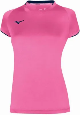 Produktbild von MIZUNO Kurzarm-T-Shirt „Core“ / Pink Fluo/Marineblau / 3XL