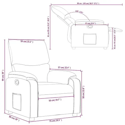 Produktbild von vidaXL Relaxsessel Taupe Stoff