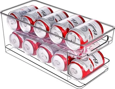 Produktbild von Famanu Kühlschrank Organizer - Praktische Aufbewahrungsbox für Dosen