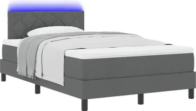 Produktbild von Boxspringbett mit Matratze Dunkelgrau 120 x 190 cm Stoff