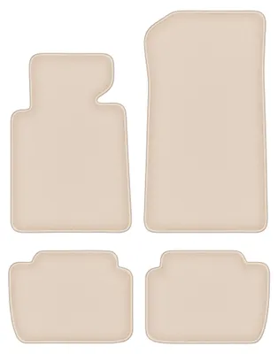 Productafbeelding van Velours automatten voor BMW 3 E46 1998-2007 (coupé/sedan/stationwagen) – 4-delig, beige, op maat – Wielganizator FORTUNA
