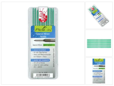 Produktbild von Pica-Marker 4042, Grün, 2,8 mm, 125 mm, Sichtverpackung, 10 Stück(e), 10 Stück(e)
