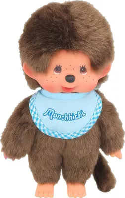 Obrázek produktu pro Monchhichi Mončiči chlapec se světle modrým bryndáčkem 20 cm